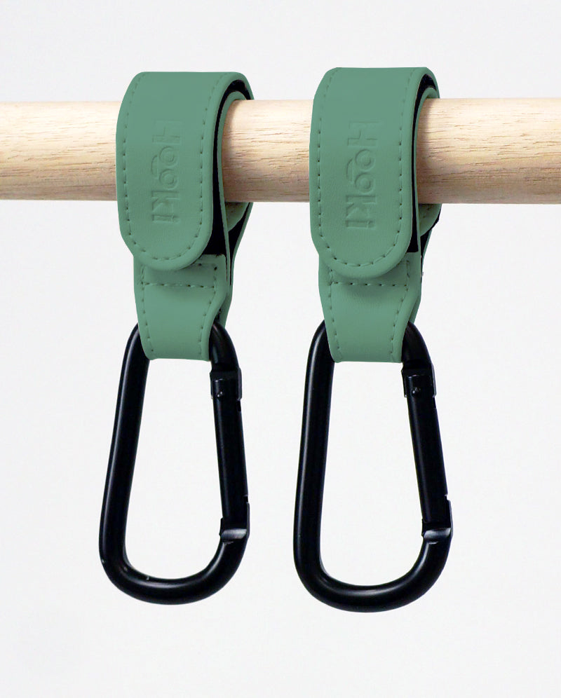 Duo Pram Hook Clip Set - Fern