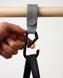Hooki Duo Pram Hooks & Stroller Clips - Available In Black, Tan, Ivory, Pink, Blue & Grey - PU Leather