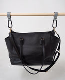 Hooki Duo Pram Hooks & Stroller Clips - Available In Black, Tan, Ivory, Pink, Blue & Grey - PU Leather