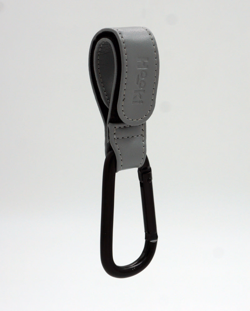 Hooki Duo Pram Hooks & Stroller Clips - Available In Black, Tan, Ivory, Pink, Blue & Grey - PU Leather