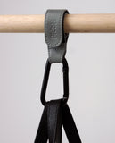 Hooki Duo Pram Hooks & Stroller Clips - Available In Black, Tan, Ivory, Pink, Blue & Grey - PU Leather
