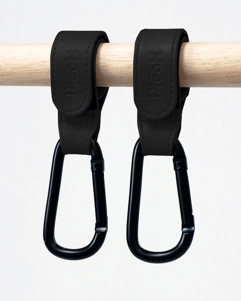 Duo Pram Hook Clip Set - Black