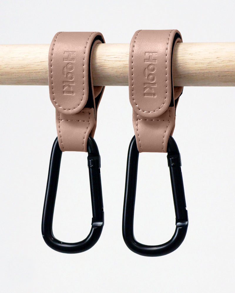 Duo Pram Hook Clip Set - Mauve Pink
