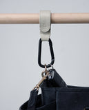 Hooki Duo Pram Hooks & Stroller Clips - Available In Black, Tan, Ivory, Pink, Blue & Grey - PU Leather