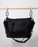 Hooki Duo Pram Hooks & Stroller Clips - Available In Black, Tan, Ivory, Pink, Blue & Grey - PU Leather