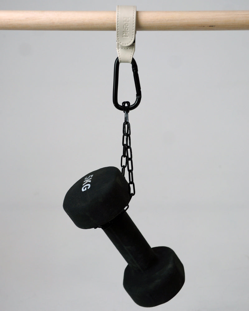 Hooki Duo Pram Hooks & Stroller Clips - Available In Black, Tan, Ivory, Pink, Blue & Grey - PU Leather