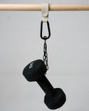 Hooki Duo Pram Hooks & Stroller Clips - Available In Black, Tan, Ivory, Pink, Blue & Grey - PU Leather