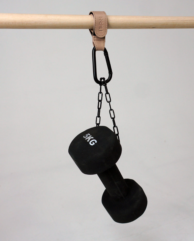 Hooki Duo Pram Hooks & Stroller Clips - Available In Black, Tan, Ivory, Pink, Blue & Grey - PU Leather