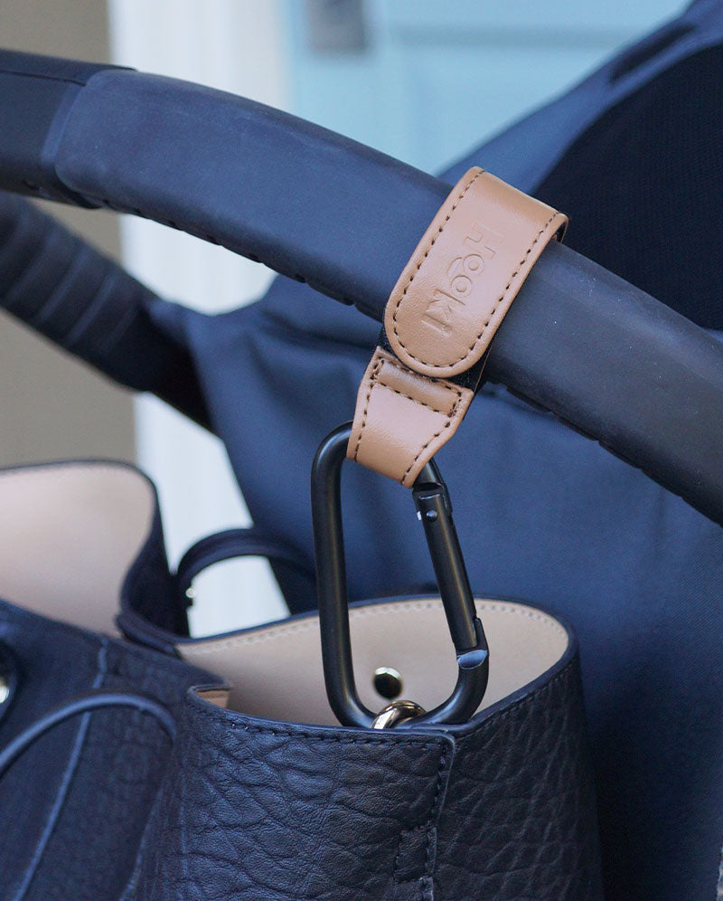 Duo Pram Hook Clip Set - Brown