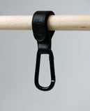 Hooki Duo Pram Hooks & Stroller Clips - Available In Black, Tan, Ivory, Pink, Blue & Grey - PU Leather