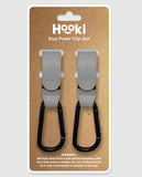 Duo Pram Hook Clip Set - Grey