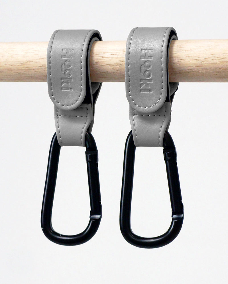Duo Pram Hook Clip Set - Grey