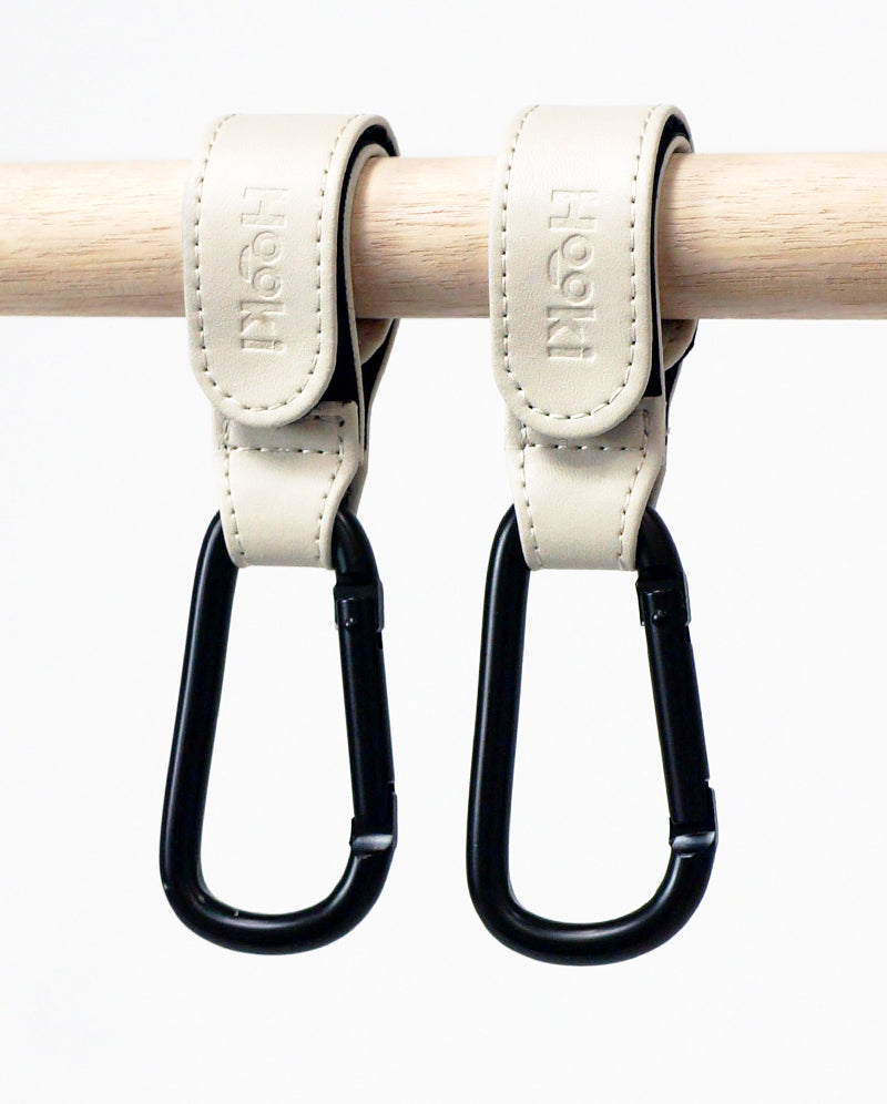 Duo Pram Hook Clip Set - Ivory